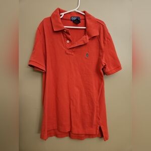 POLO RALPH LAUREN Boys 10/12  Medium Salmon Pink Polo Shirt Classic  Easter